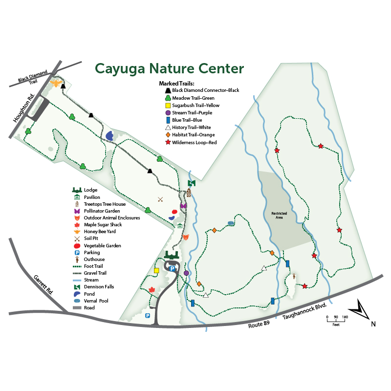 Cayuga Nature Center map