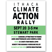 Ithaca Climate Action Rally flyer