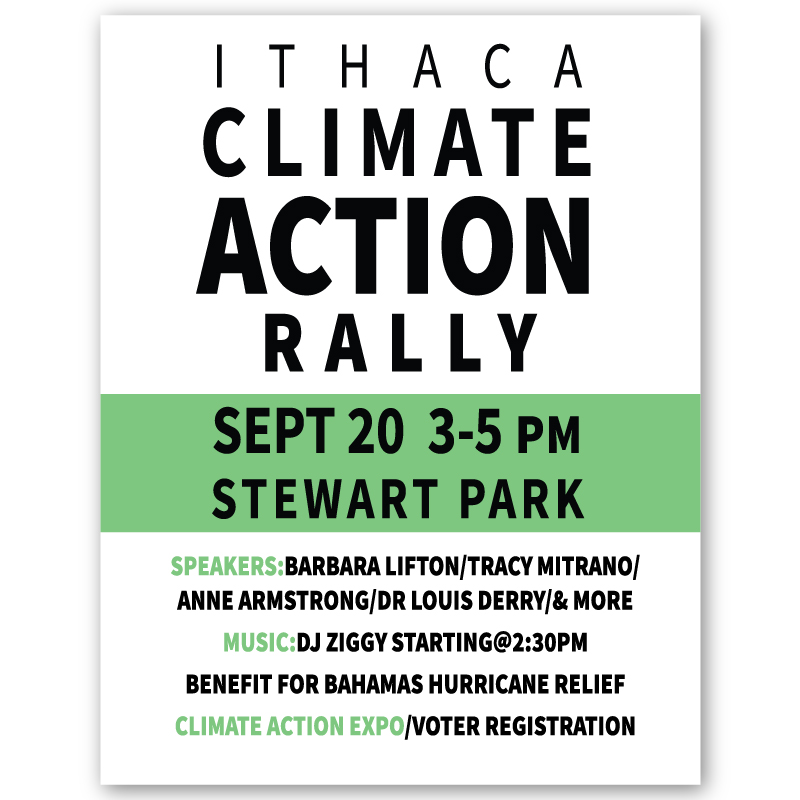 Ithaca Climate Action Rally flyer