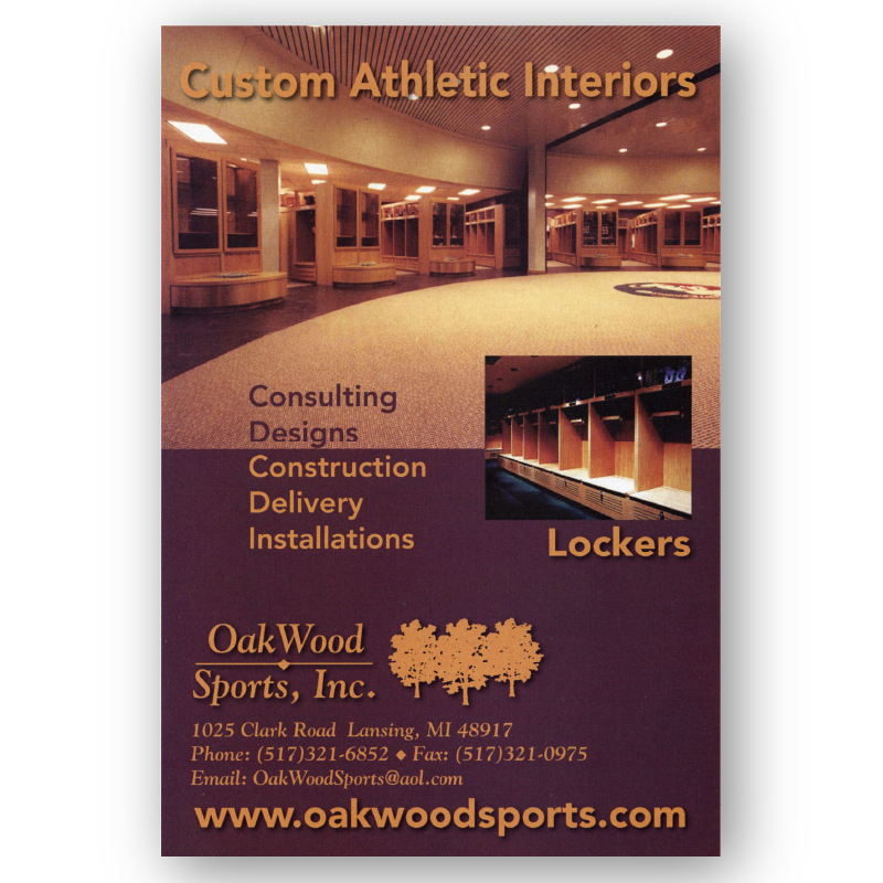 Oakwood Sports 1/4 page magazine ad